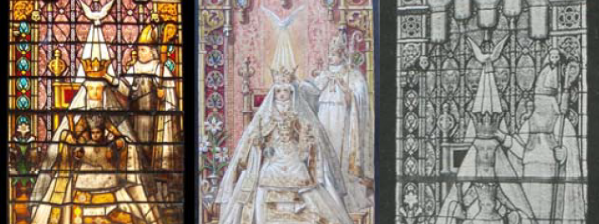 Vidriera de la Coronación Canónica de la Virgen de la Merced